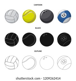 Isolated object of sport and ball icon. Set of sport and athletic vector icon for stock.