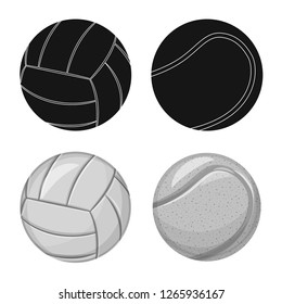 Isolated object of sport and ball icon. Collection of sport and athletic vector icon for stock.