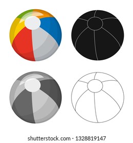 Isolated object of sport and ball icon. Collection of sport and athletic vector icon for stock.