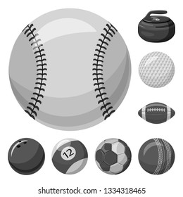 Isolated object of sport and ball icon. Collection of sport and athletic stock vector illustration.