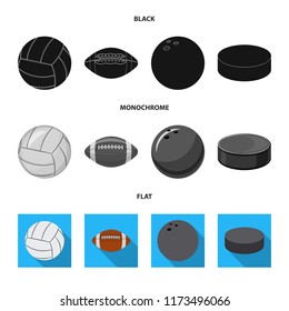 Isolated object of sport and ball logo. Collection of sport and athletic stock symbol for web.