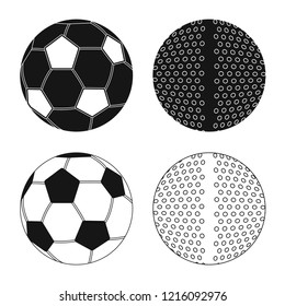 Isolated object of sport and ball logo. Set of sport and athletic stock symbol for web.