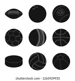 Isolated object of sport and ball logo. Set of sport and athletic vector icon for stock.