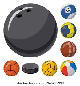 Isolated object of sport and ball logo. Collection of sport and athletic stock symbol for web.