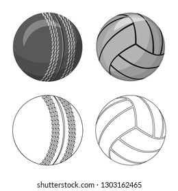 Isolated object of sport and ball logo. Collection of sport and athletic vector icon for stock.