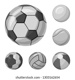 Isolated object of sport and ball logo. Collection of sport and athletic vector icon for stock.
