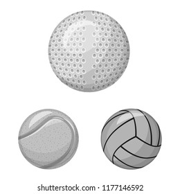 Isolated object of sport and ball sign. Set of sport and athletic stock vector illustration.