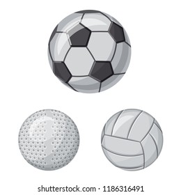 Isolated object of sport and ball sign. Set of sport and athletic vector icon for stock.