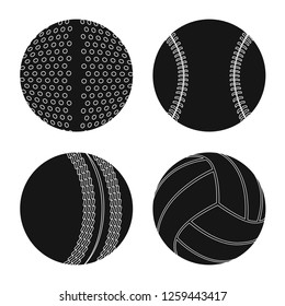 Isolated object of sport and ball sign. Collection of sport and athletic vector icon for stock.