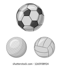 Isolated object of sport and ball sign. Collection of sport and athletic stock vector illustration.