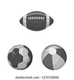 Isolated object of sport and ball sign. Collection of sport and athletic vector icon for stock.
