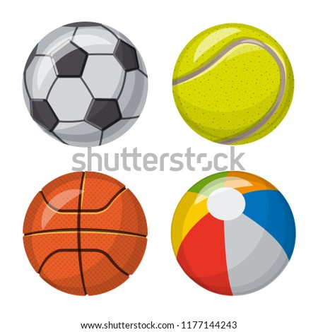 Isolated object of sport and ball sign. Collection of sport and athletic stock symbol for web.