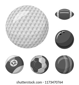 Isolated object of sport and ball symbol. Set of sport and athletic vector icon for stock.