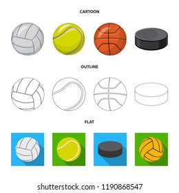 Isolated object of sport and ball symbol. Set of sport and athletic stock symbol for web.