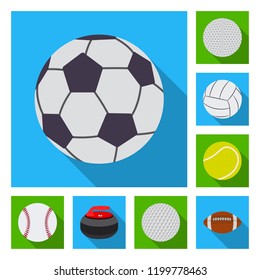 Isolated object of sport and ball symbol. Collection of sport and athletic vector icon for stock.