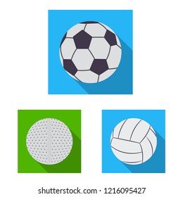 Isolated object of sport and ball symbol. Collection of sport and athletic stock symbol for web.