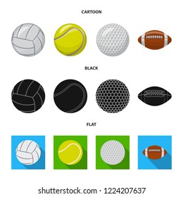 Isolated object of sport and ball symbol. Collection of sport and athletic stock vector illustration.