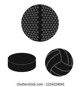 Isolated object of sport and ball symbol. Collection of sport and athletic vector icon for stock.