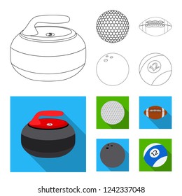 Isolated object of sport and ball symbol. Set of sport and athletic stock vector illustration.