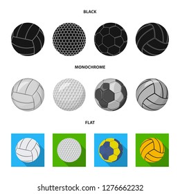 Isolated object of sport and ball symbol. Collection of sport and athletic vector icon for stock.