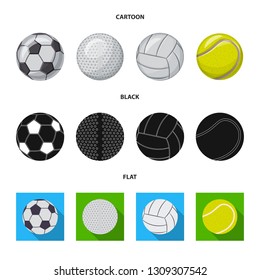 Isolated object of sport and ball symbol. Set of sport and athletic vector icon for stock.