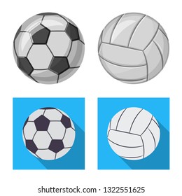 Isolated object of sport and ball symbol. Set of sport and athletic stock symbol for web.