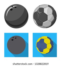Isolated object of sport and ball symbol. Collection of sport and athletic stock symbol for web.
