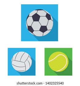 Isolated object of sport and ball symbol. Collection of sport and athletic stock symbol for web.