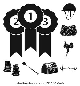 Isolated object of sport and competition sign. Collection of sport and equestrian vector icon for stock.