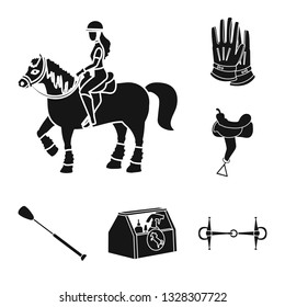 Isolated object of sport and competition symbol. Collection of sport and equestrian vector icon for stock.