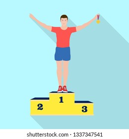 Isolated object of sport  and winner icon. Set of sport  and fitness  vector icon for stock.