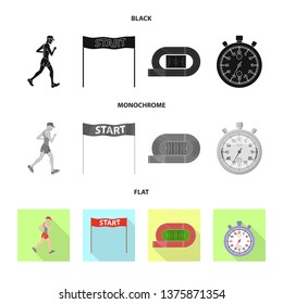 Isolated object of sport  and winner icon. Set of sport  and fitness  vector icon for stock.