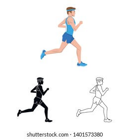 Isolated object of sport  and winner icon. Set of sport  and fitness  vector icon for stock.