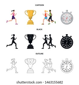 Isolated object of sport and winner icon. Collection of sport and fitness stock symbol for web.