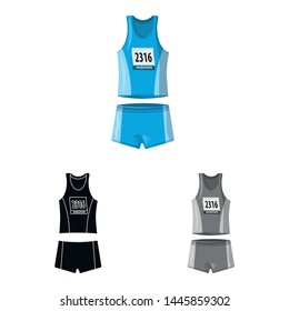 Isolated object of sport and winner logo. Set of sport and fitness vector icon for stock.