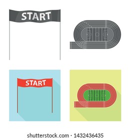 Isolated object of sport and winner sign. Collection of sport and fitness vector icon for stock.