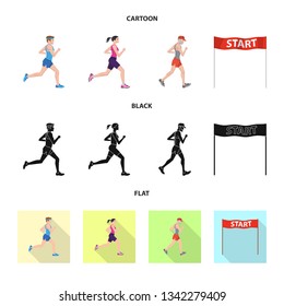 Isolated object of sport  and winner symbol. Set of sport  and fitness  stock vector illustration.