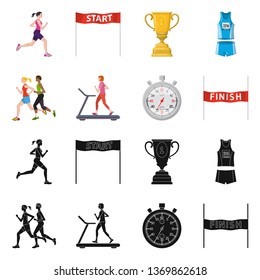 Isolated object of sport  and winner symbol. Collection of sport  and fitness  vector icon for stock.