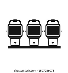Isolated object of spotlight and projector logo. Graphic of spotlight and video stock vector illustration.