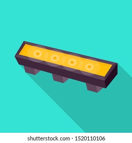 Isolated object of spotlight and theatrical symbol. Graphic of spotlight and shine vector icon for stock.