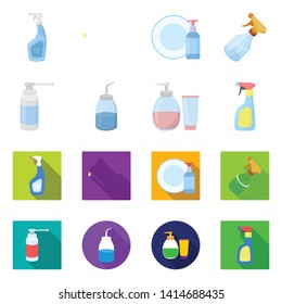 Isolated object of sprayer and liquid symbol. Collection of sprayer and pesticide vector icon for stock.