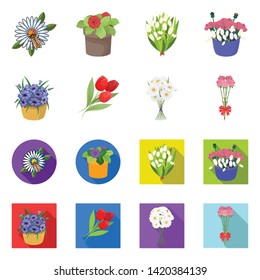 Isolated object of spring and wreath icon. Collection of spring and blossom vector icon for stock.