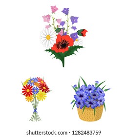Isolated object of spring and wreath symbol. Set of spring and blossom vector icon for stock.