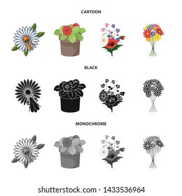 Isolated object of spring and wreath symbol. Set of spring and blossom vector icon for stock.