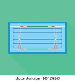 Isolated object of stadium and competition icon. Collection of stadium and water stock symbol for web.