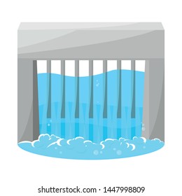 Isolated object of station and water symbol. Set of station and hydroelectric stock vector illustration.
