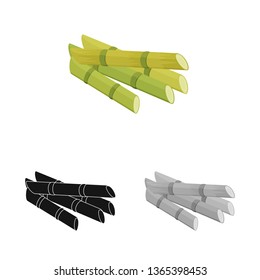 Isolated object of stick and juice symbol. Set of stick and green stock vector illustration.