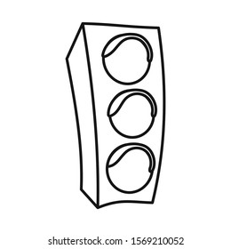 Isolated object of stoplight and light symbol. Web element of stoplight and signal stock symbol for web.