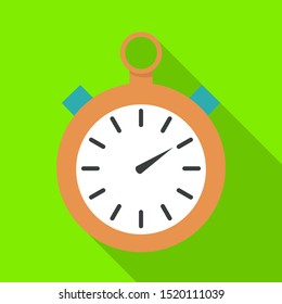 Isolated object of stopwatch and clock symbol. Graphic of stopwatch and circle vector icon for stock.
