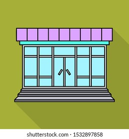 Isolated object of store and market icon. Graphic of store and mini stock symbol for web.